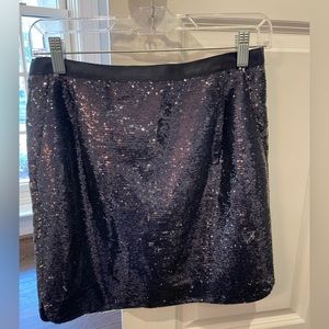 Jcrew navy blue sequin mini skirt